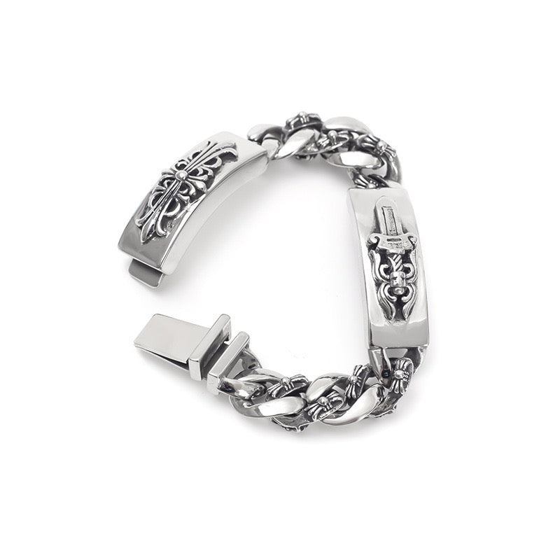 DOUBLE ID FANCY LINK BRACELET -8