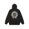 Chrome Hearts Rhinestone Horseshoe Hoodie - Black Gothic Streetwear Sweatshirt 2601