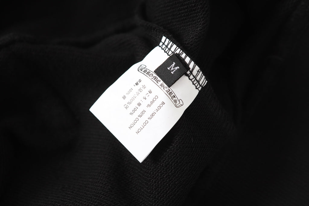 Chrome Hearts Rhinestone Cross Hoodie - Black Gothic Streetwear Sweatshirt 2633