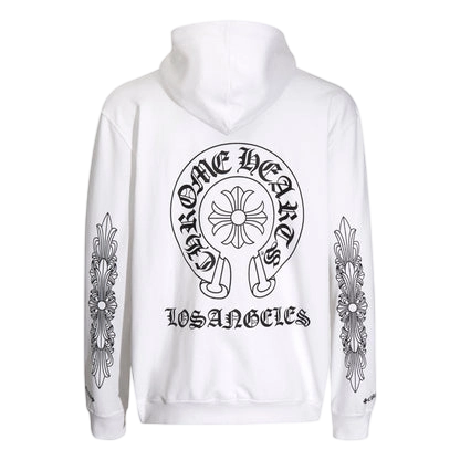 Chrome Hearts Multi-Cross & Horseshoe Logo Graphic Hoodies (Black/White)
