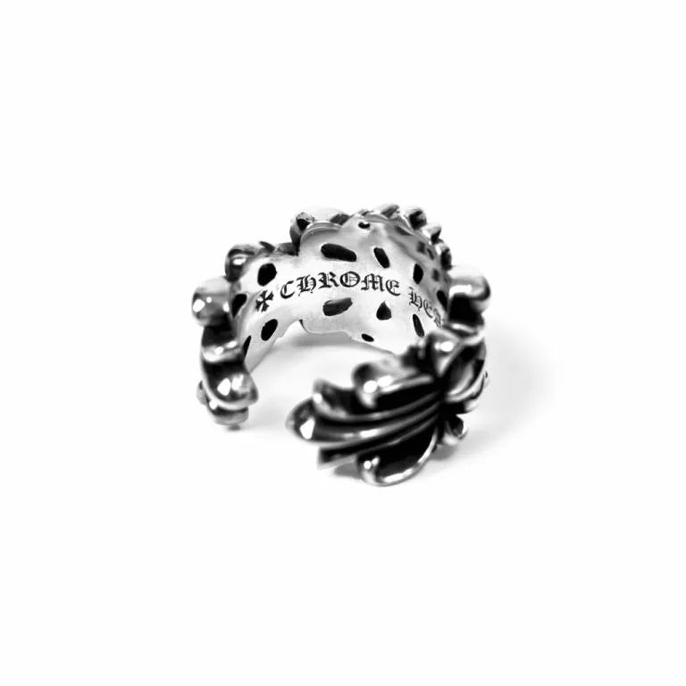 CHROME HEARTS DOUBLE FLORAL RING -1