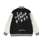Chrome Hearts Black White Street Style Baseball Coat 0002