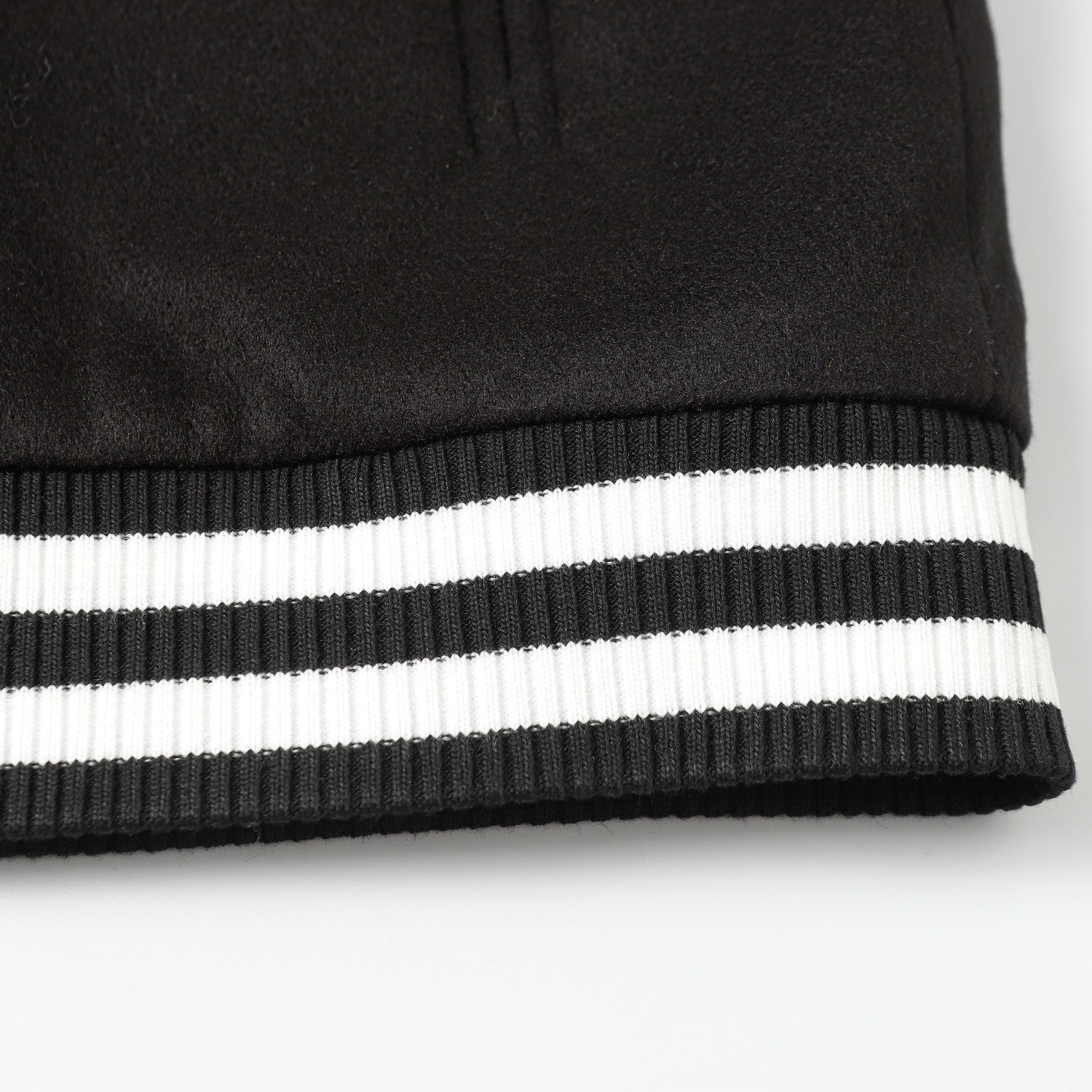 Chrome Hearts Cross Embroidered Leather Sleeve Varsity Jacket - Black Street Style 116