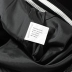 Chrome Hearts Cross Embroidered Leather Sleeve Varsity Jacket - Black Street Style 116