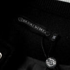 Chrome Hearts Varsity Jacket - Black White Gothic Baseball Coat 2206