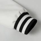 Chrome Hearts Layered Cross Varsity Jacket - Black White Street Style Outerwear 2208