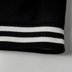 Chrome Hearts Layered Cross Varsity Jacket - Black White Street Style Outerwear 2208