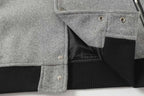 Chrome Hearts Multi Cross Varsity Jacket - Grey Black Street Jacket 2215