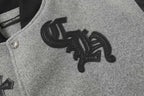 Chrome Hearts Multi Cross Varsity Jacket - Grey Black Street Jacket 2215
