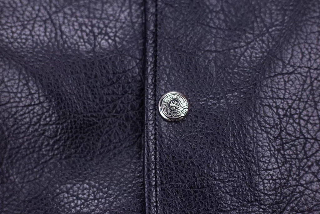 Chrome Hearts Embroidered Sleeve Varsity Jacket - Black Streetwear Coat 5577