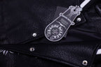 Chrome Hearts Embroidered Sleeve Varsity Jacket - Black Streetwear Coat 5577