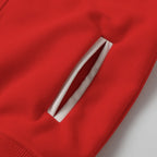 Chrome Hearts Red Cross Varsity Jacket - White Sleeve Gothic Street Baseball Coat D68