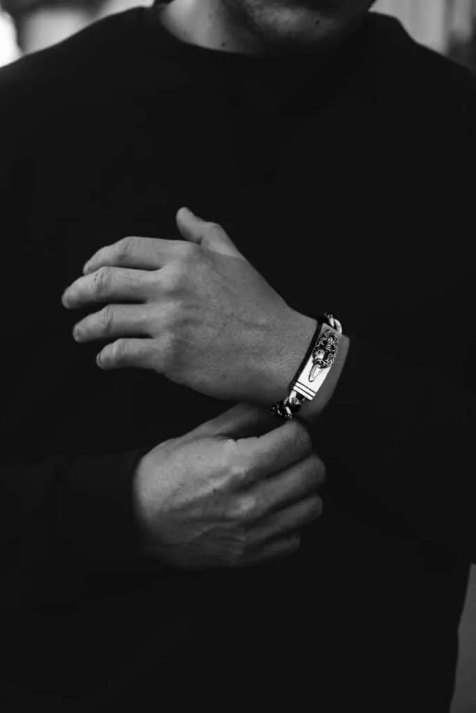 DOUBLE ID FANCY LINK BRACELET -8