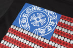 Chrome Hearts Logo Flag Long Sleeve Tee - Black White Gothic Street T-Shirt K2126