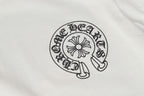 Chrome Hearts Logo Flag Long Sleeve Tee - Black White Gothic Street T-Shirt K2126