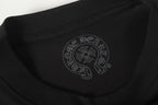 Chrome Hearts Logo Flag Long Sleeve Tee - Black White Gothic Street T-Shirt K2126