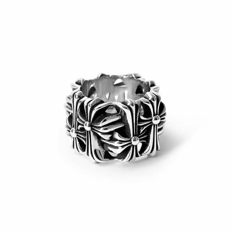 CHROME HEARTS SQUARE CEMETERY RING -9