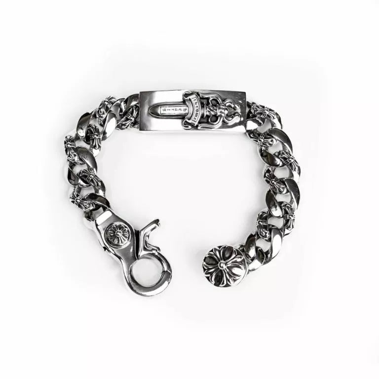 DAGGER ID FANCY LINK CLIP BRACELET -6