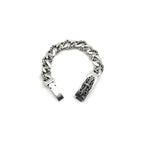 Chrome Hearts Silver Cross Link Cuban Bracelet